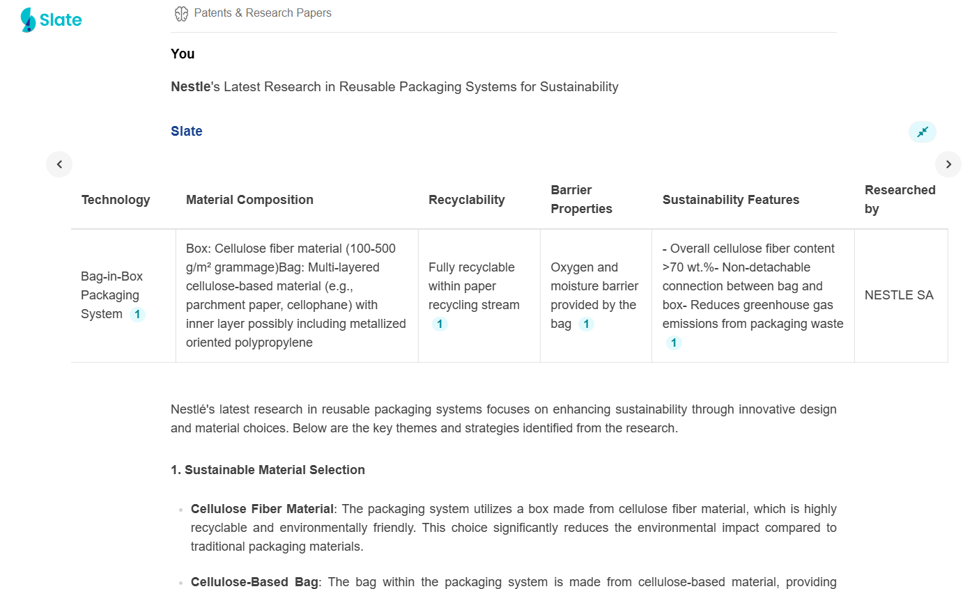 Nestle’s Strategy on Reusable Packaging Systems